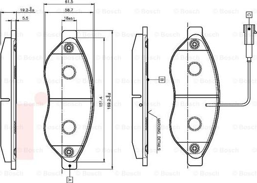 BOSCH 0 986 TB2 944 - Jarrupala, levyjarru inparts.fi