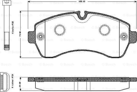 BOSCH 0 986 TB2 946 - Jarrupala, levyjarru inparts.fi