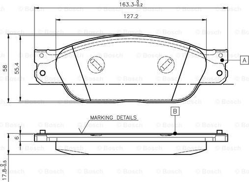 BOSCH 0 986 TB2 955 - Jarrupala, levyjarru inparts.fi