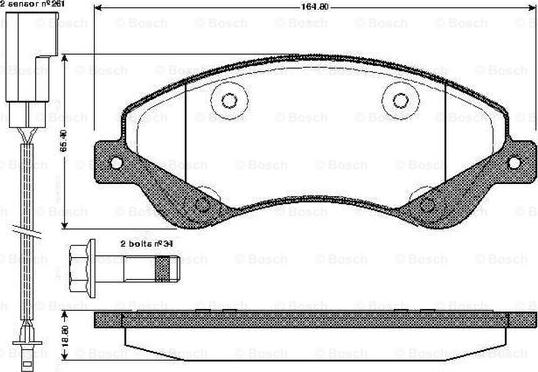 BOSCH 0 986 TB2 952 - Jarrupala, levyjarru inparts.fi