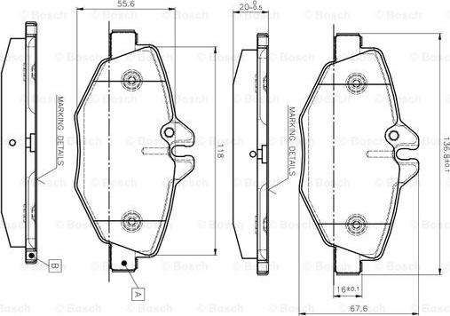 BOSCH 0 986 TB2 450 - Jarrupala, levyjarru inparts.fi