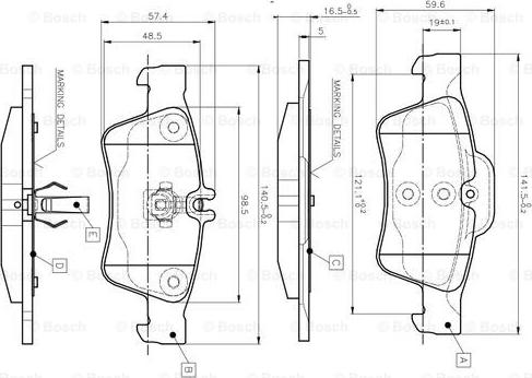 BOSCH 0 986 TB2 451 - Jarrupala, levyjarru inparts.fi