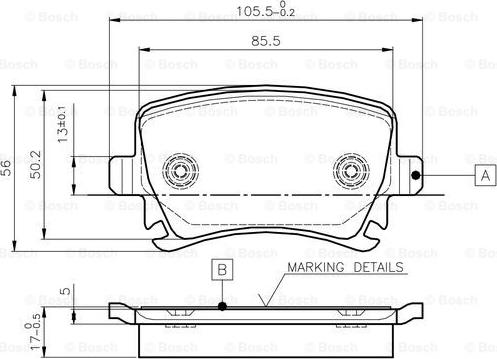 BOSCH 0 986 TB2 458 - Jarrupala, levyjarru inparts.fi