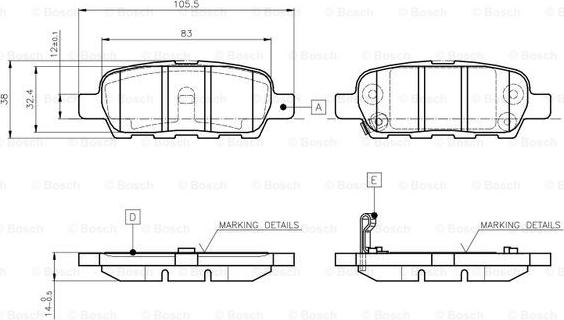 BOSCH 0 986 TB2 417 - Jarrupala, levyjarru inparts.fi