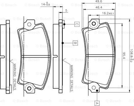 BOSCH 0 986 TB2 485 - Jarrupala, levyjarru inparts.fi