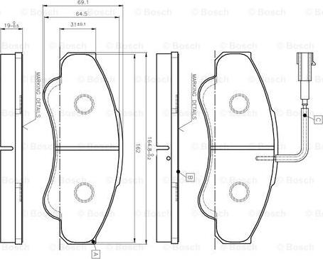 BOSCH 0 986 TB2 431 - Jarrupala, levyjarru inparts.fi