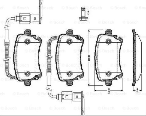 BOSCH 0 986 TB2 425 - Jarrupala, levyjarru inparts.fi