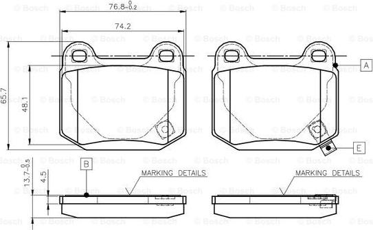 BOSCH 0 986 TB2 476 - Jarrupala, levyjarru inparts.fi