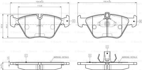 BOSCH 0 986 TB2 598 - Jarrupala, levyjarru inparts.fi