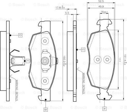 BOSCH 0 986 TB2 541 - Jarrupala, levyjarru inparts.fi