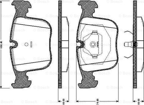 BOSCH 0 986 TB2 664 - Jarrupala, levyjarru inparts.fi