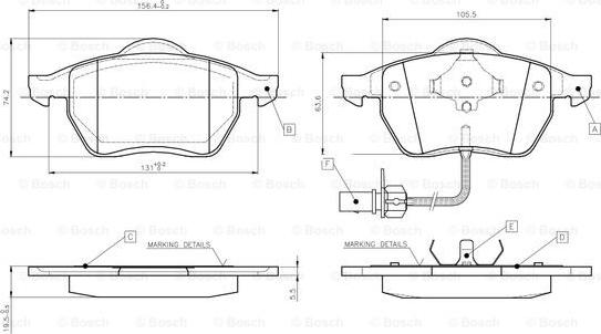 BOSCH 0 986 TB2 673 - Jarrupala, levyjarru inparts.fi