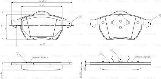 BOSCH 0 986 TB2 672 - Jarrupala, levyjarru inparts.fi