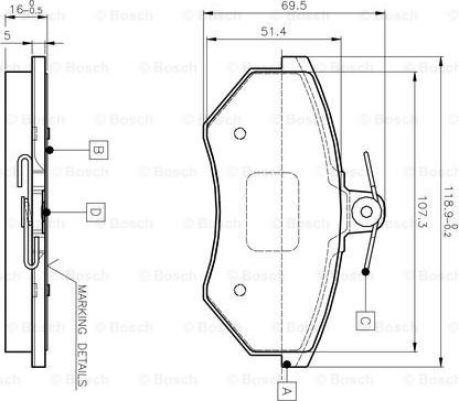 BOSCH 0 986 TB2 004 - Jarrupala, levyjarru inparts.fi