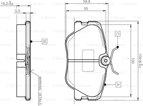 BOSCH 0 986 TB2 008 - Jarrupala, levyjarru inparts.fi