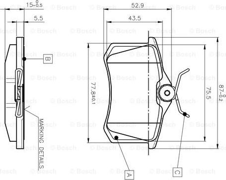 BOSCH 0 986 TB2 012 - Jarrupala, levyjarru inparts.fi