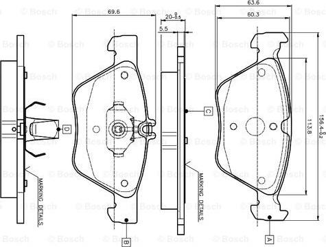 BOSCH 0 986 TB2 034 - Jarrupala, levyjarru inparts.fi