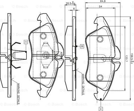 BOSCH 0 986 TB2 030 - Jarrupala, levyjarru inparts.fi