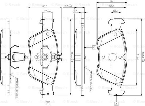 BOSCH 0 986 TB2 033 - Jarrupala, levyjarru inparts.fi