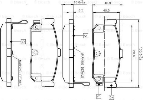 BOSCH 0 986 TB2 199 - Jarrupala, levyjarru inparts.fi