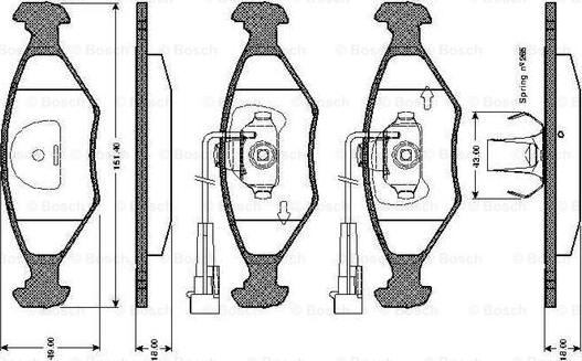 BOSCH 0 986 TB2 157 - Jarrupala, levyjarru inparts.fi