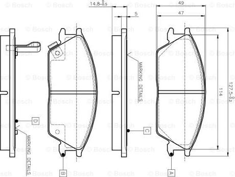 BOSCH 0 986 TB2 115 - Jarrupala, levyjarru inparts.fi