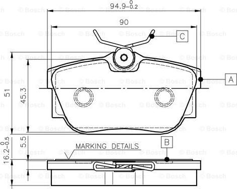 BOSCH 0 986 TB2 813 - Jarrupala, levyjarru inparts.fi