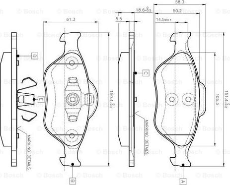 BOSCH 0 986 TB2 812 - Jarrupala, levyjarru inparts.fi