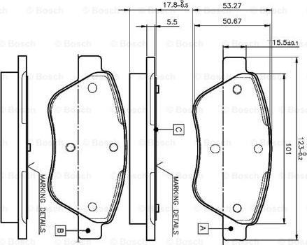 BOSCH 0 986 TB2 835 - Jarrupala, levyjarru inparts.fi