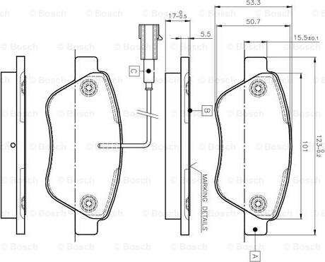 BOSCH 0 986 TB2 836 - Jarrupala, levyjarru inparts.fi