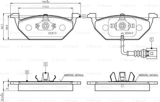 BOSCH 0 986 TB2 314 - Jarrupala, levyjarru inparts.fi