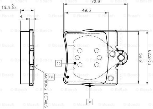 BOSCH 0 986 TB2 334 - Jarrupala, levyjarru inparts.fi