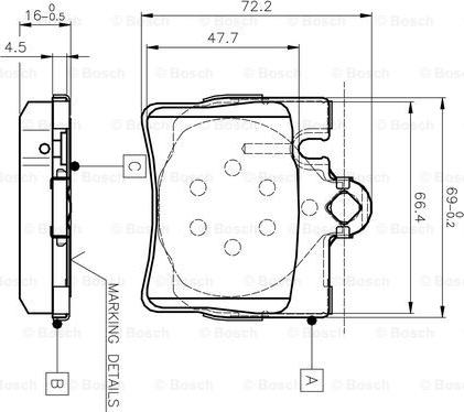 BOSCH 0 986 TB2 378 - Jarrupala, levyjarru inparts.fi