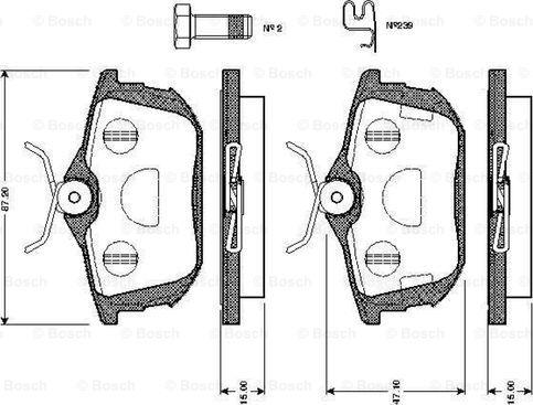 BOSCH 0 986 TB2 298 - Jarrupala, levyjarru inparts.fi