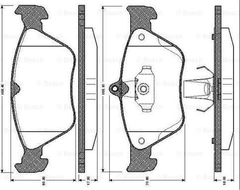 BOSCH 0 986 TB2 256 - Jarrupala, levyjarru inparts.fi