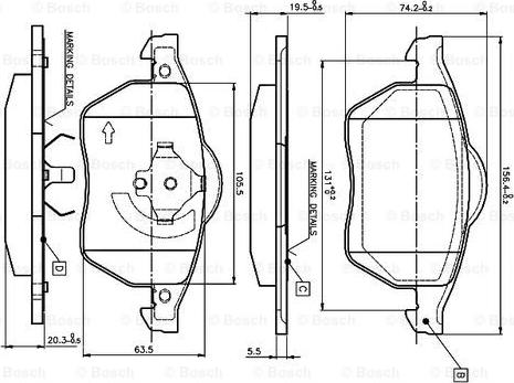 BOSCH 0 986 TB2 214 - Jarrupala, levyjarru inparts.fi