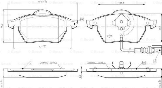 BOSCH 0 986 TB2 216 - Jarrupala, levyjarru inparts.fi