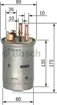 BOSCH 0 450 906 357 - Polttoainesuodatin inparts.fi