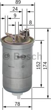 BOSCH 0 450 906 322 - Polttoainesuodatin inparts.fi