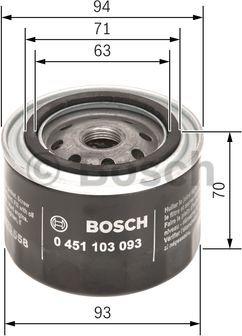 BOSCH 0 451 103 093 - Öljynsuodatin inparts.fi