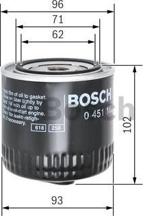 BOSCH 0 451 103 062 - Öljynsuodatin inparts.fi