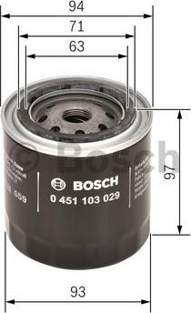 BOSCH 0 451 103 029 - Öljynsuodatin inparts.fi