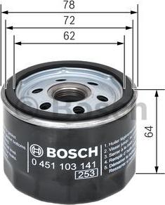 BOSCH 0 451 103 141 - Öljynsuodatin inparts.fi