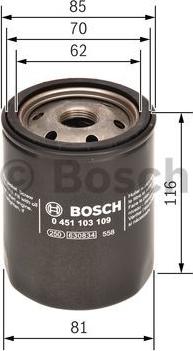 BOSCH 0 451 103 109 - Öljynsuodatin inparts.fi