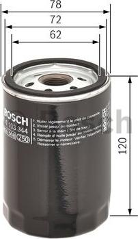 BOSCH 0 451 103 344 - Öljynsuodatin inparts.fi