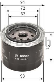 BOSCH 0 451 103 341 - Öljynsuodatin inparts.fi