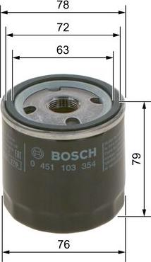 BOSCH 0 451 103 354 - Öljynsuodatin inparts.fi