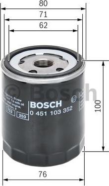 BOSCH 0 451 103 352 - Öljynsuodatin inparts.fi