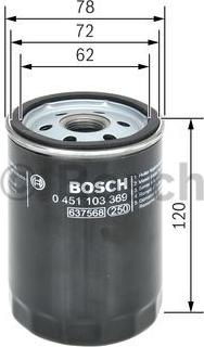 BOSCH 0 451 103 369 - Öljynsuodatin inparts.fi