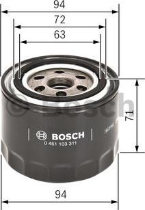 BOSCH 0 451 103 311 - Öljynsuodatin inparts.fi